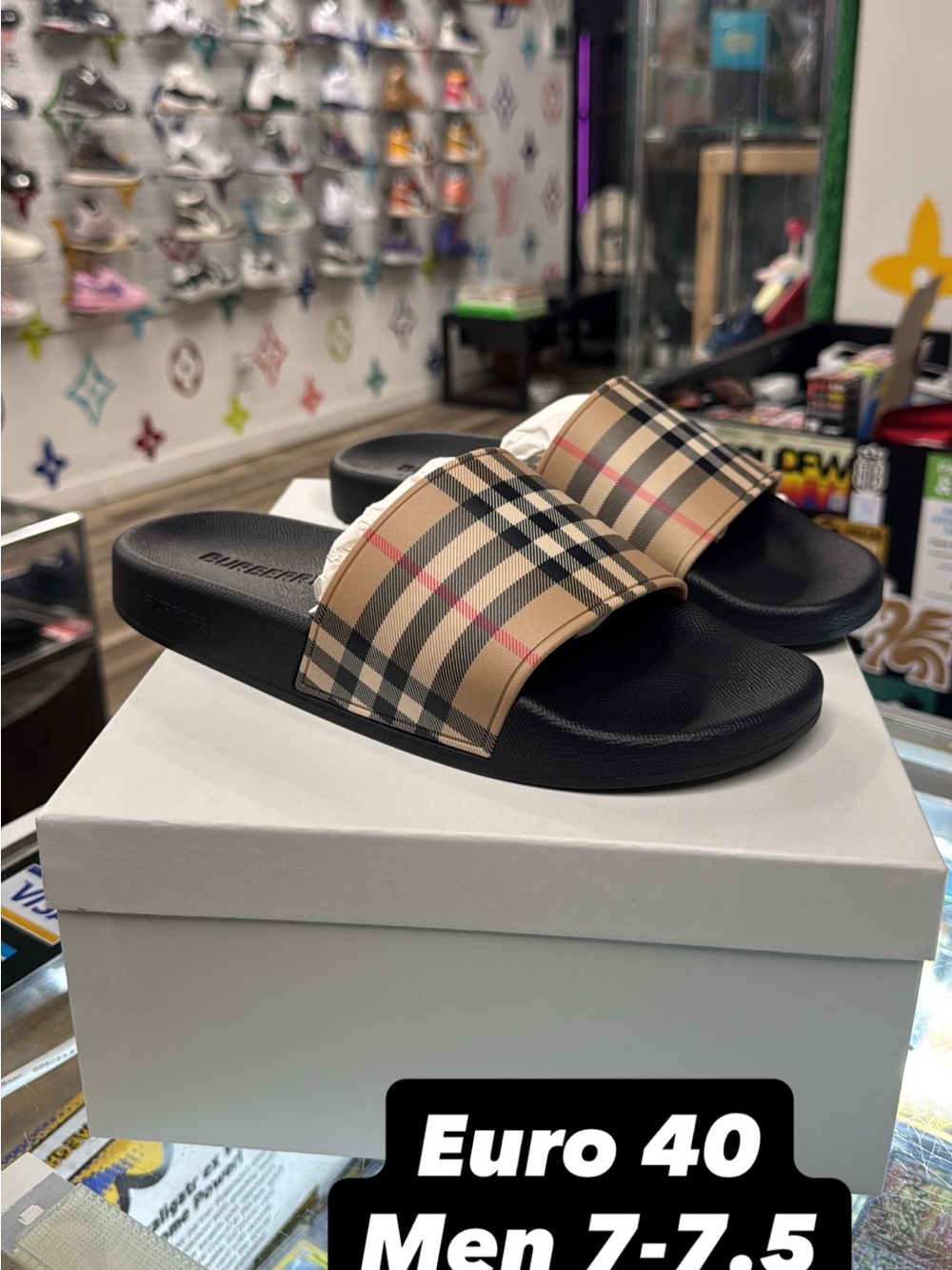 Burberry Check Slides
